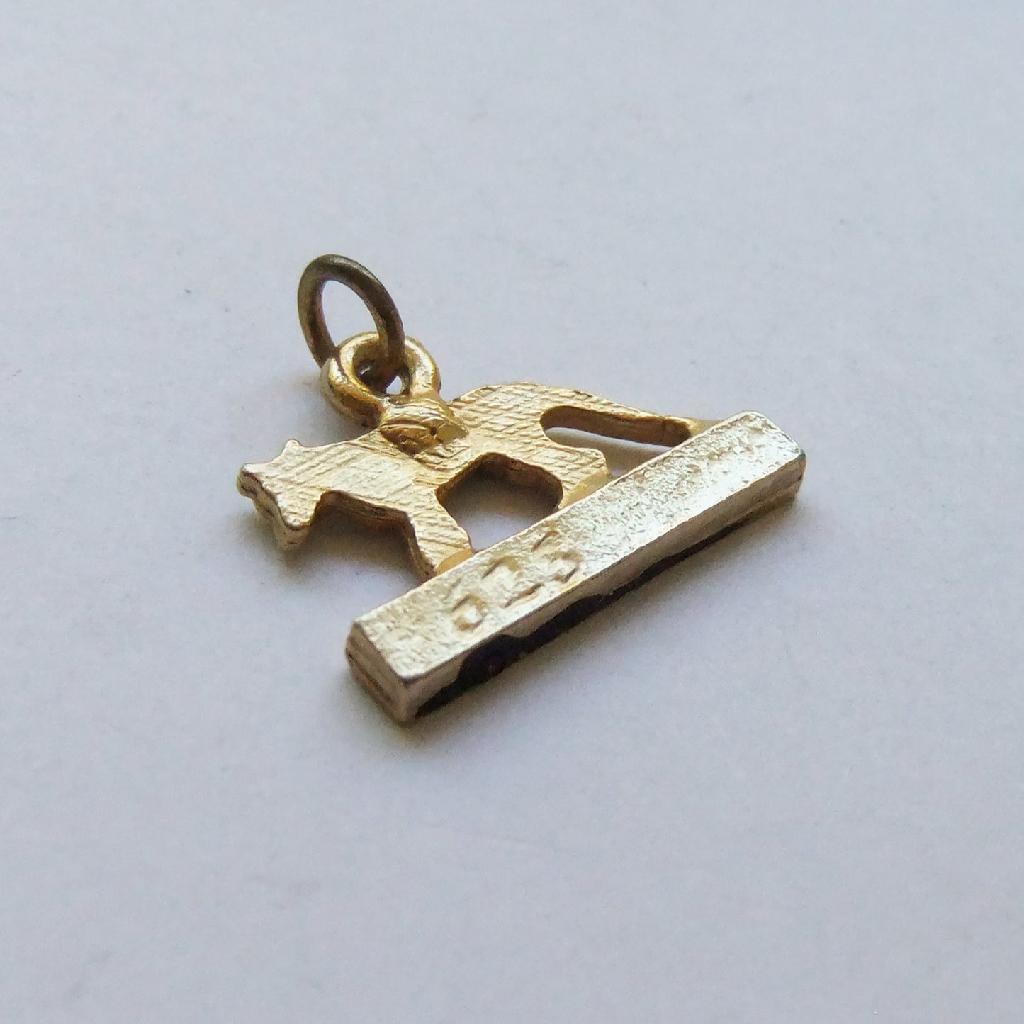 Vintage Tasmania Souvenir Charm Gold tone metal with black paint