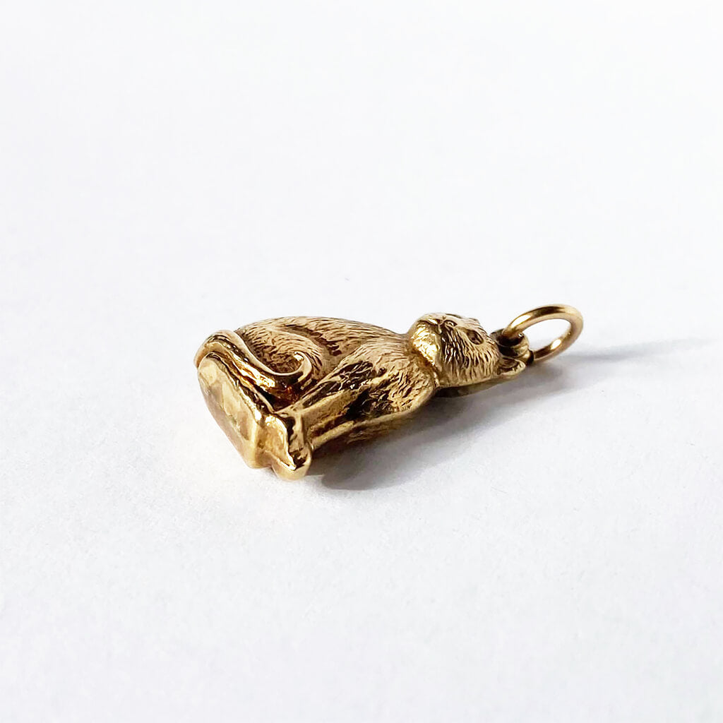 Cat Charm 9k gold Birmingham Vintage 1974 from Charmarama Charms