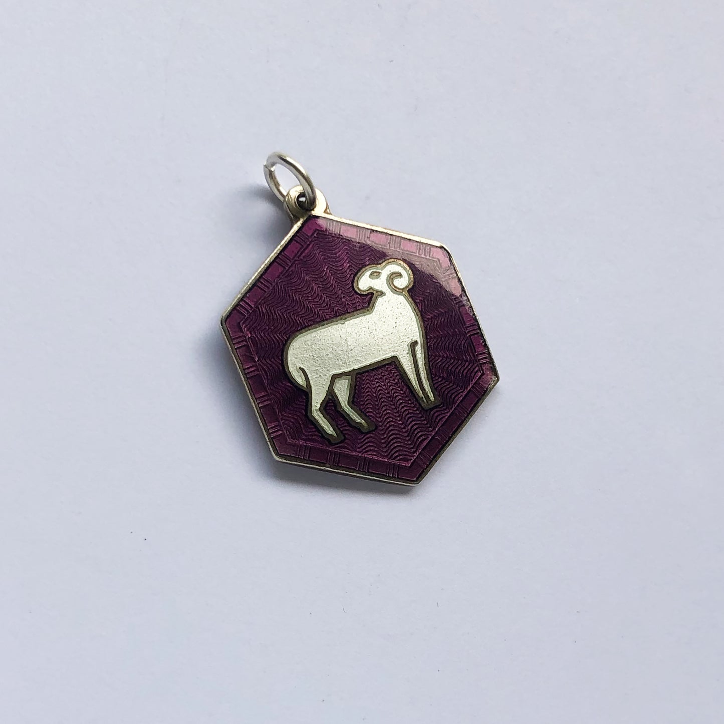 David Andersen Enamel Aries the Ram Zodiac Charm