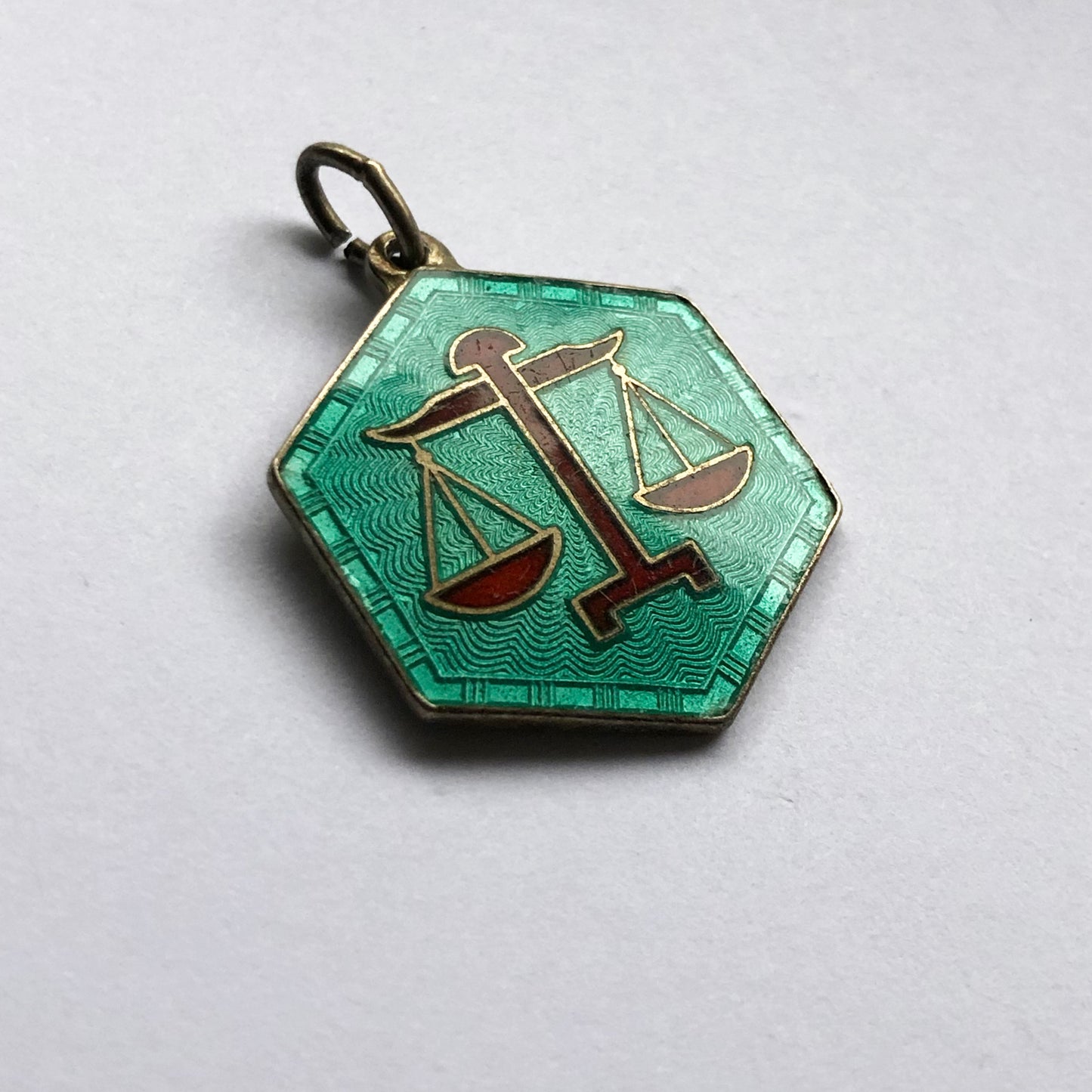 David Andersen Enamel Libra Zodiac Charm Side