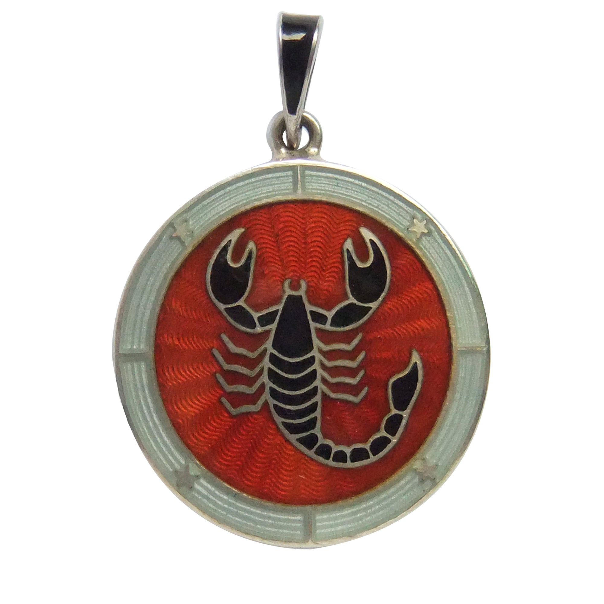 David Anderson Enameled Sterling Silver Scorpio Scorpion sale Charm Pendant