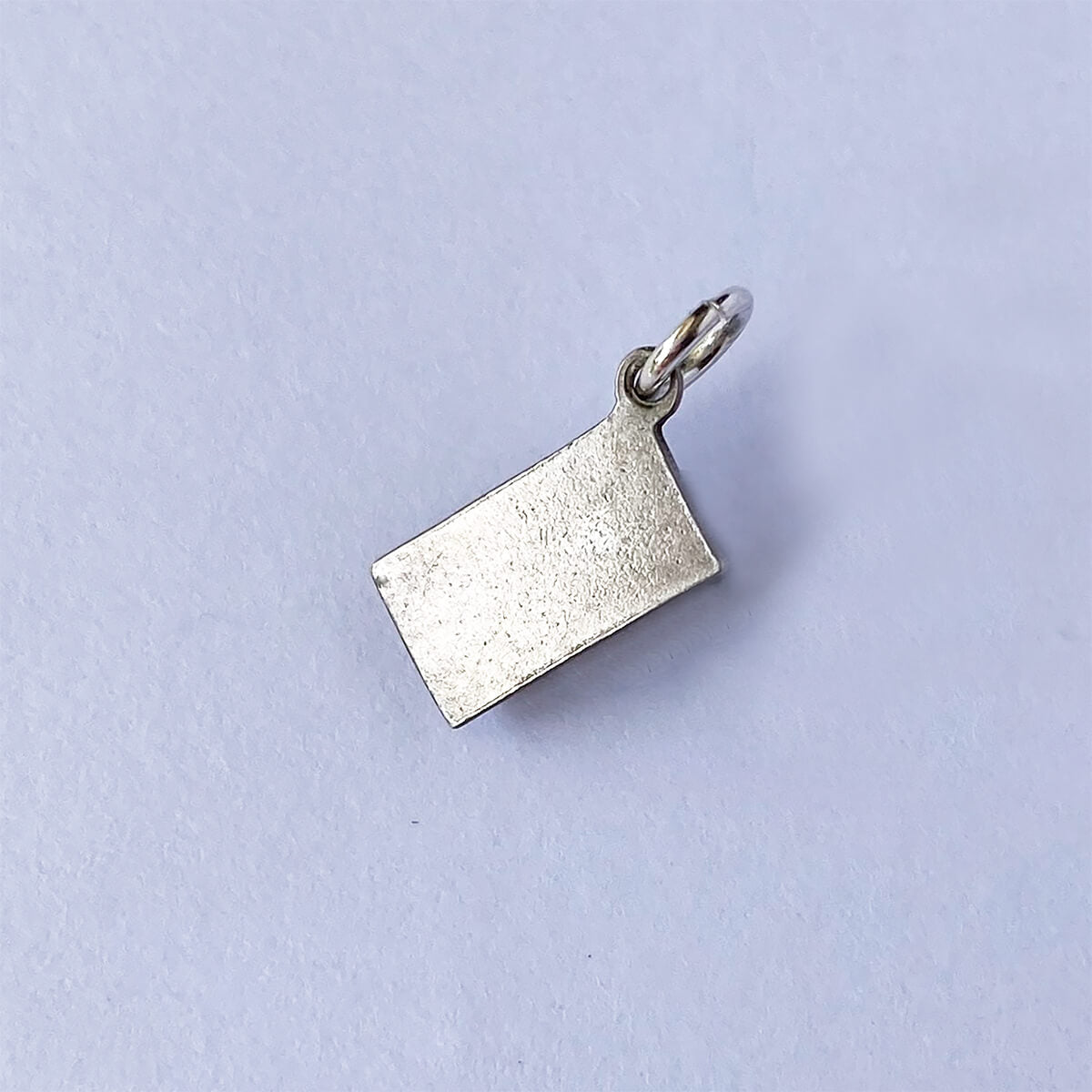 Vintage envelope silver and red enamel charm