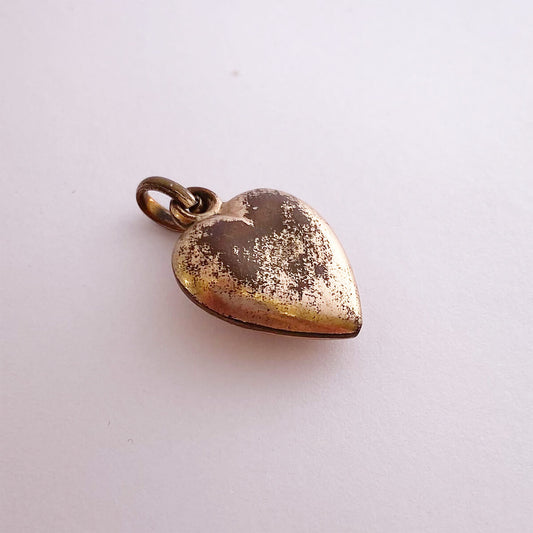 Vintage gold plated heart charm