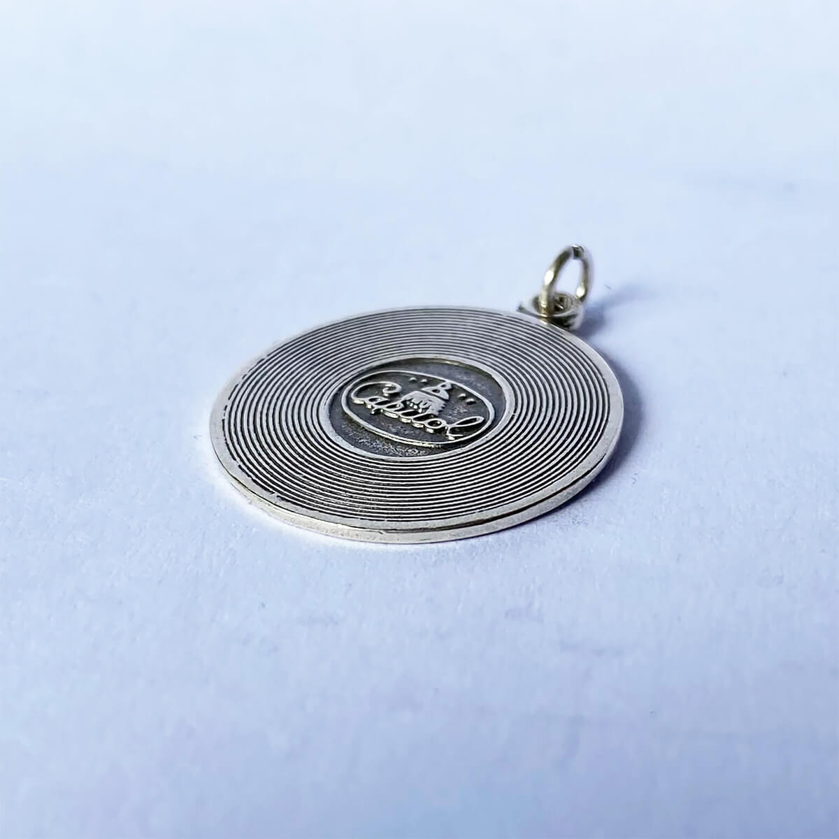 Vintage 1960s vinyl record in sterling silver hit pop music charm