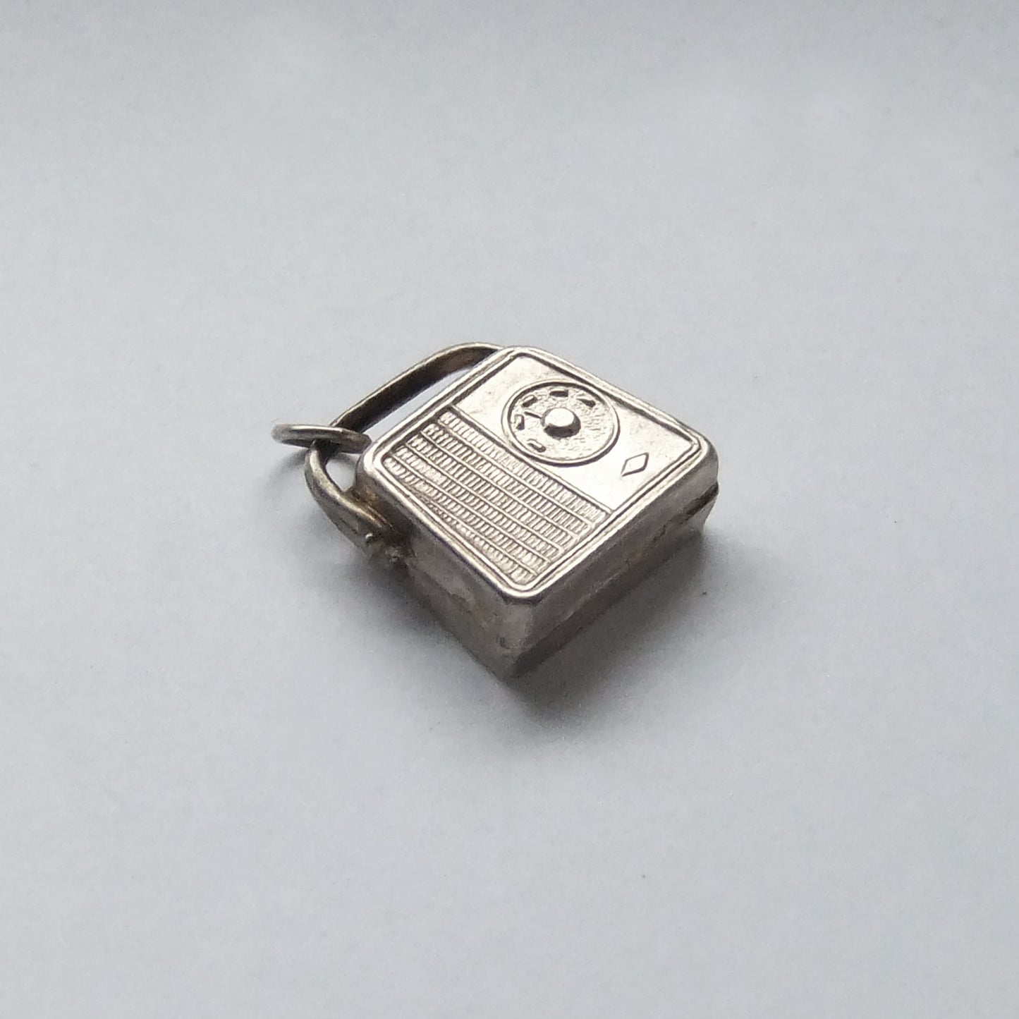 Vintage Radio Charm Sterling Silver 1977