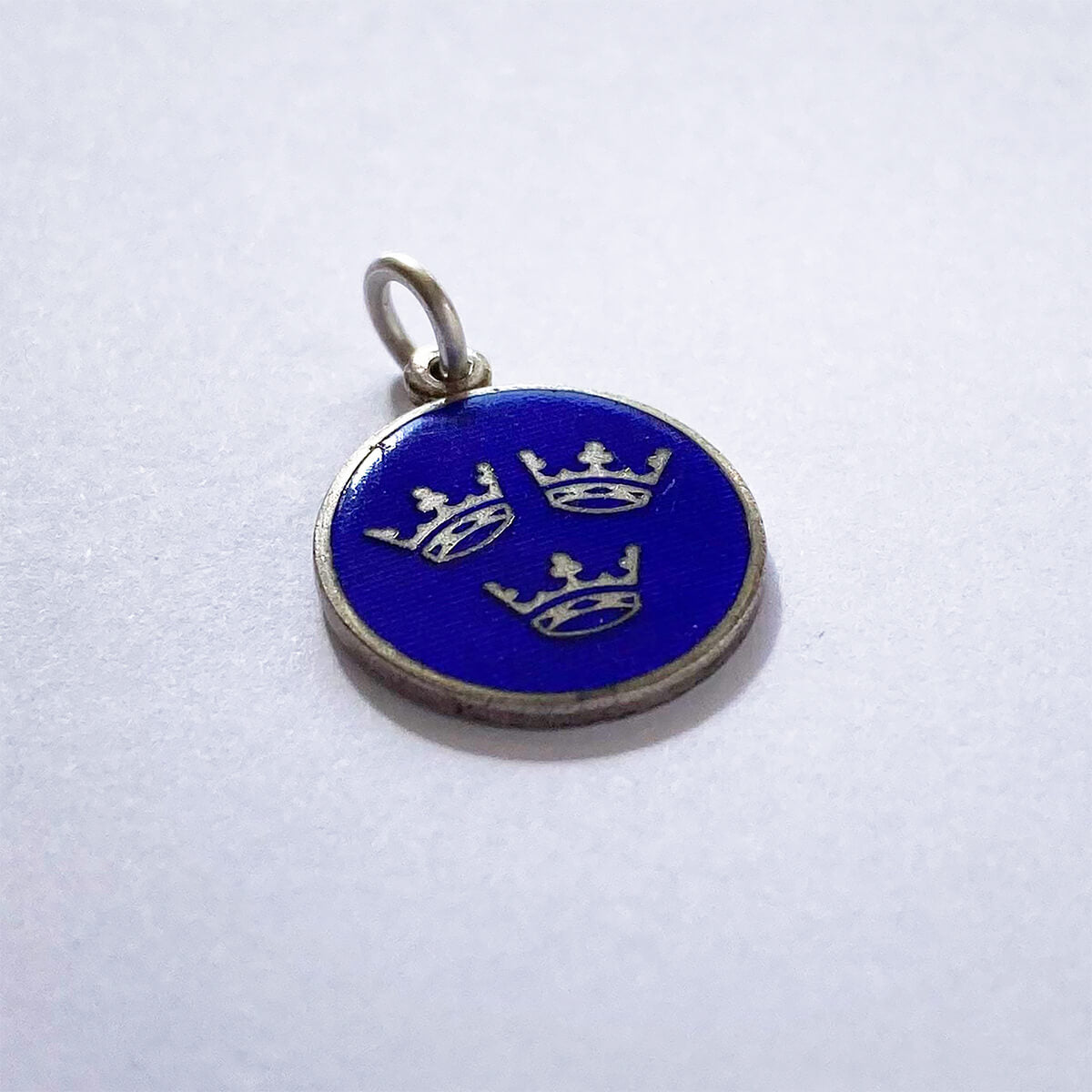 1970 Swedish Tre Kroner crowns vintage blue charm