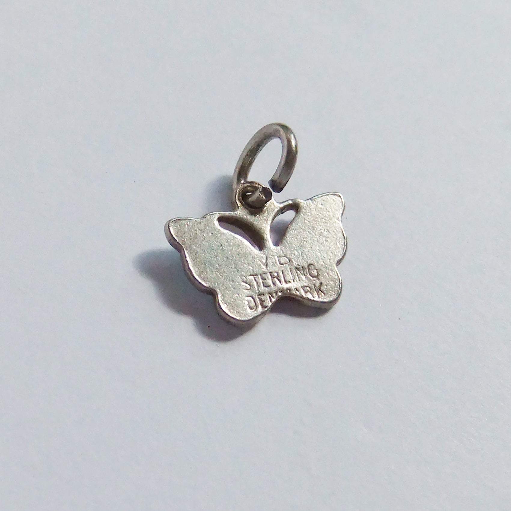 Volmer Bahner Butterfly Charm Sterling Silver Reverse Makers Mark