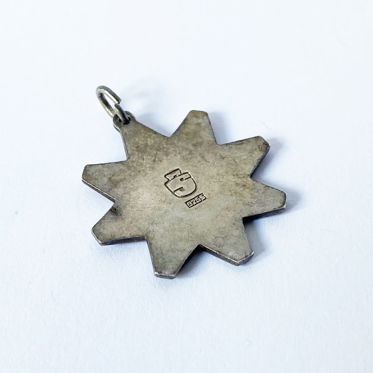 Libra Scales Zodiac Charm Harry Sørby Norway Vintage Sterling Silver and Orange Enamel Norwegian Pendant Charmarama