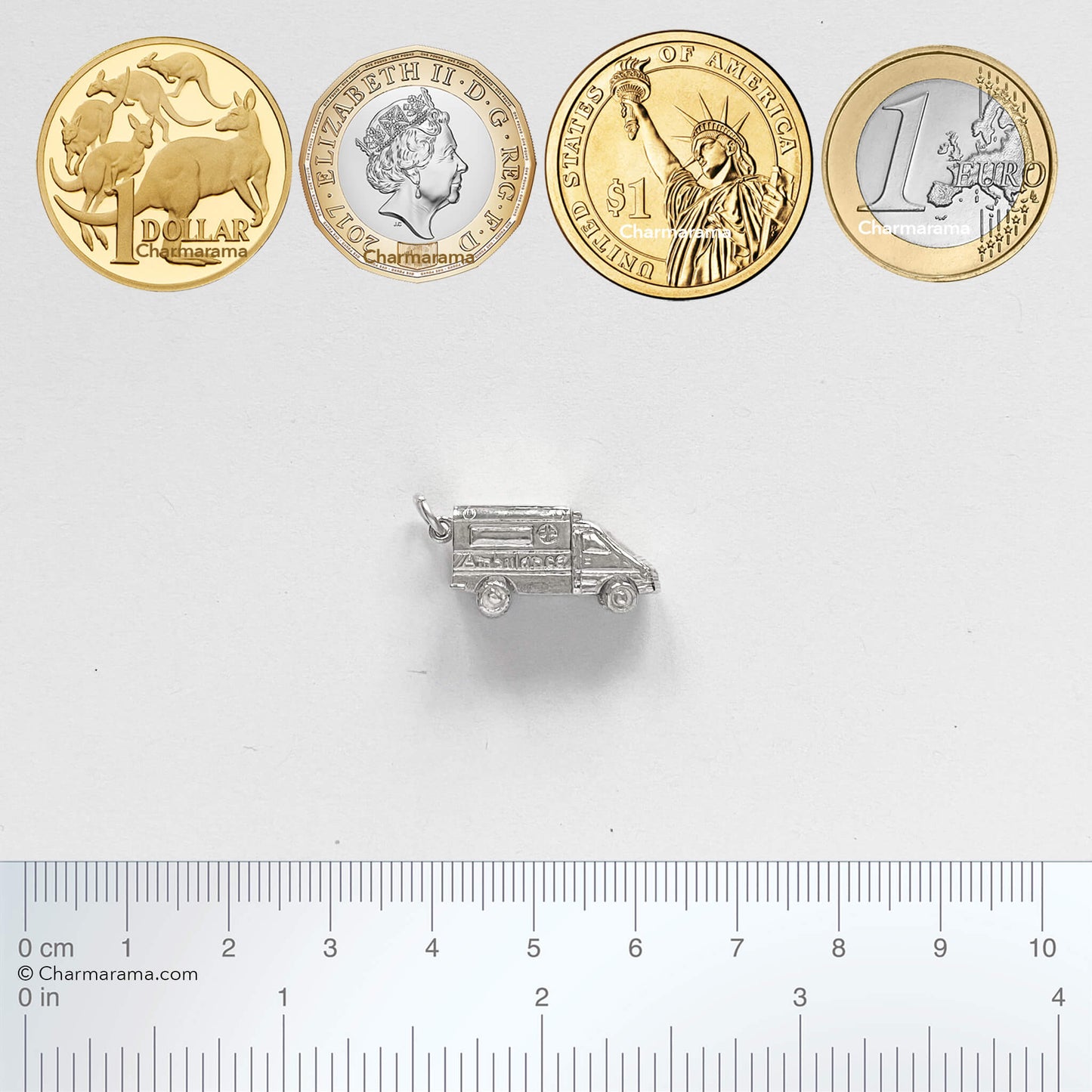 ambulance charm size guide