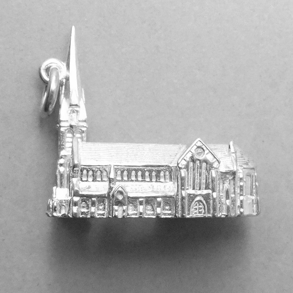 Christchurch Cathedral New Zealand Charm in Sterling Silver