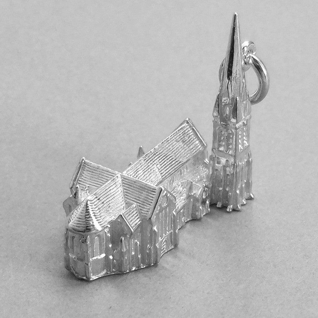 Christchurch Cathedral New Zealand Charm in Sterling Silver