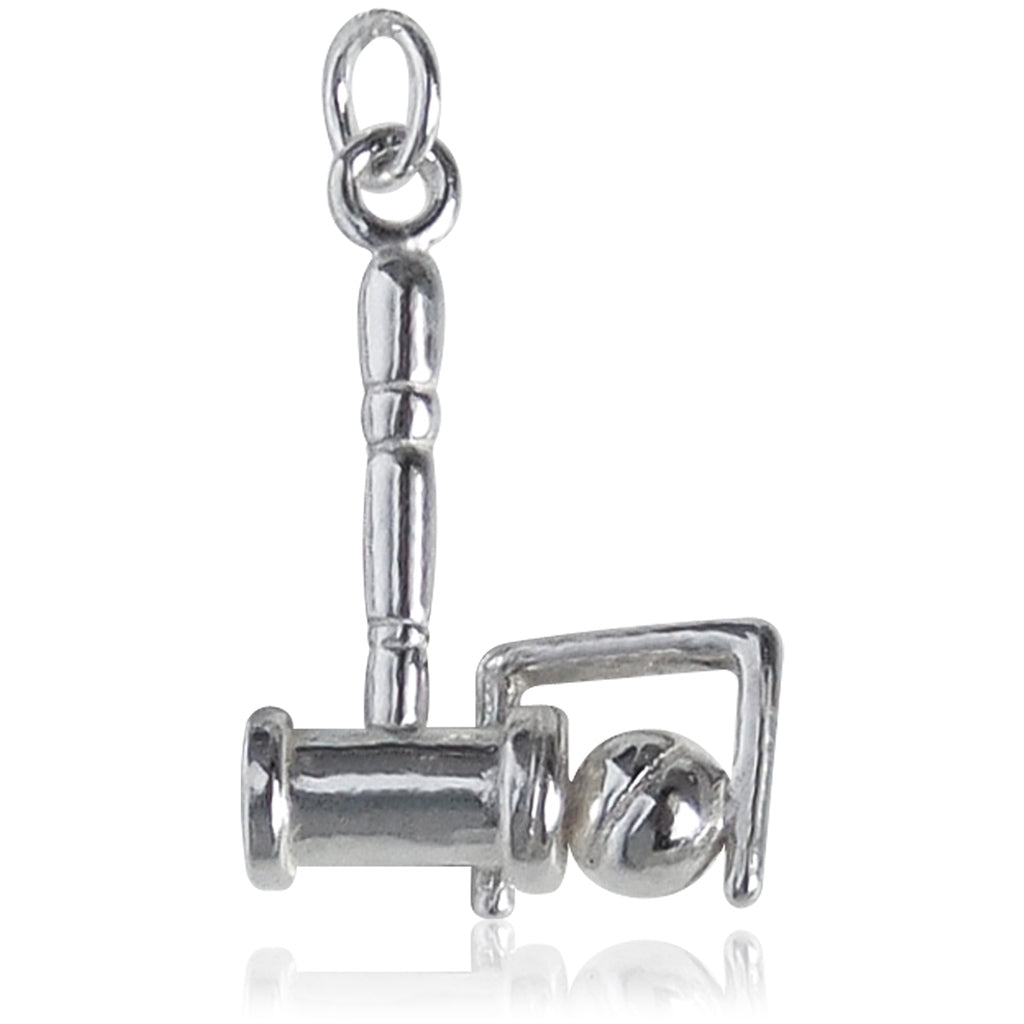 Sterling Silver Croquet Mallet and Ball Charm