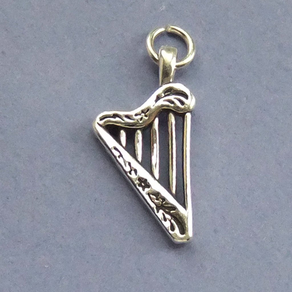 Harp Sterling Silver Charm