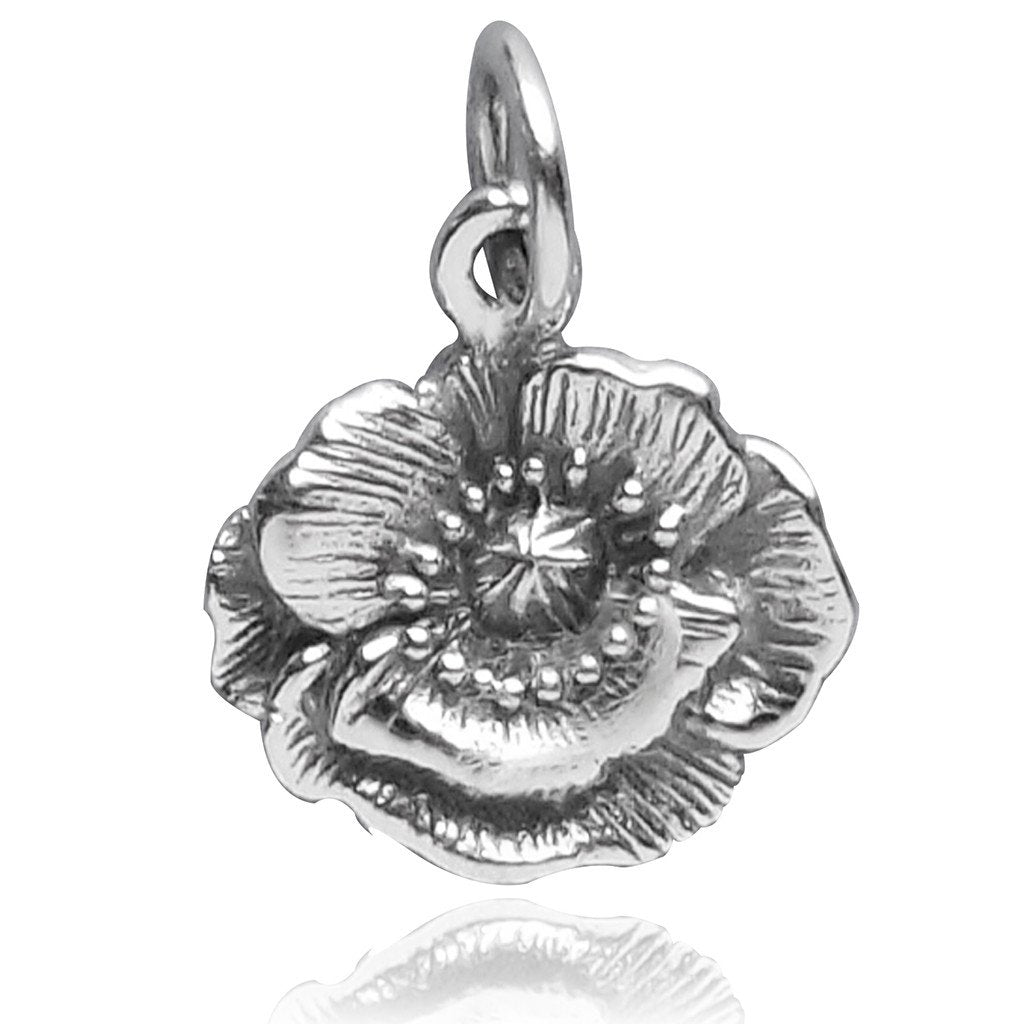 poppy flower charm