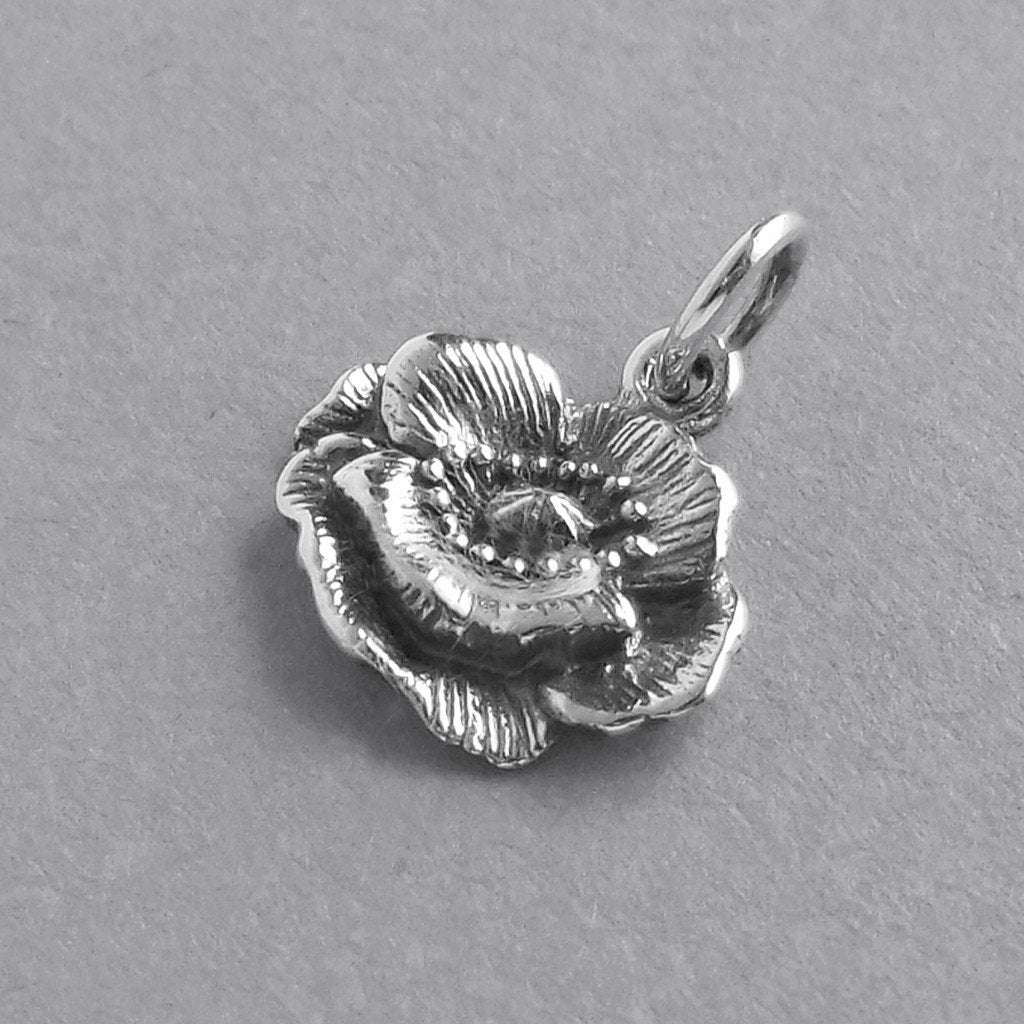 poppy flower charm