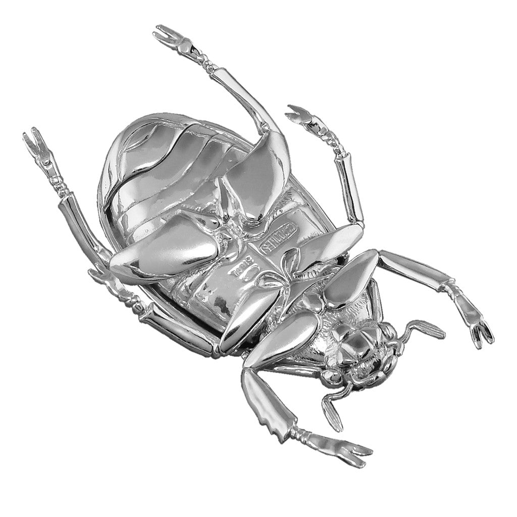 Scarab Beetle Miniature Model Belly Sterling Silver