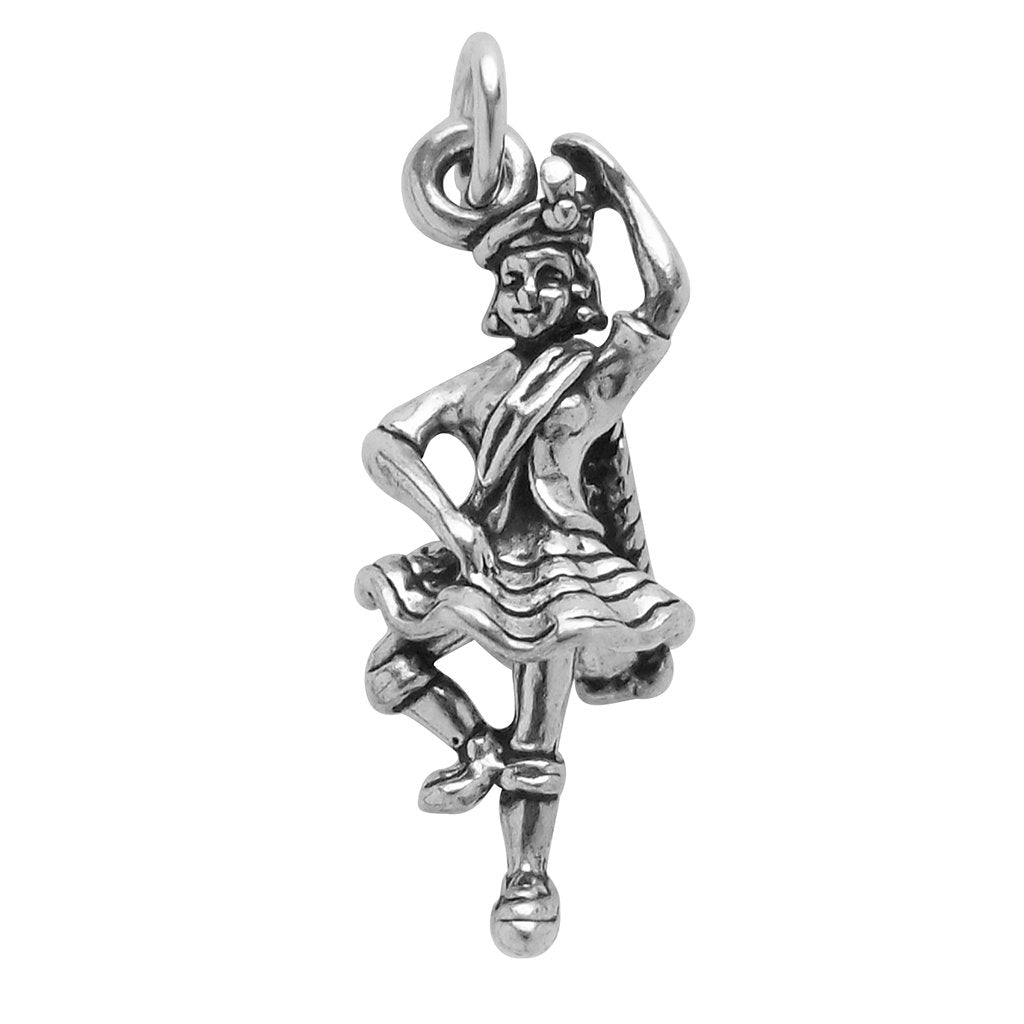 Scottish Highland Dancer Charm Sterling Silver Scotland Pendant