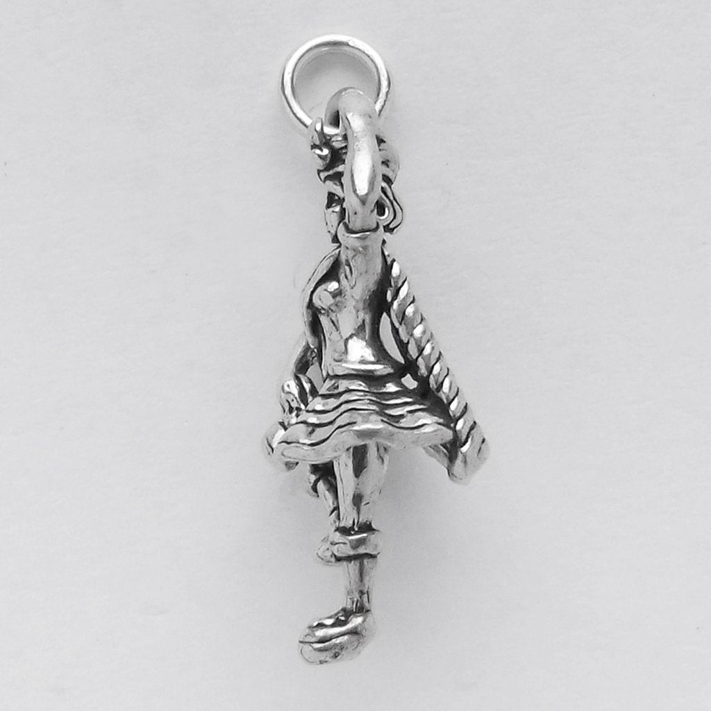 Scottish Highland Dancer Charm Sterling Silver Scotland Pendant