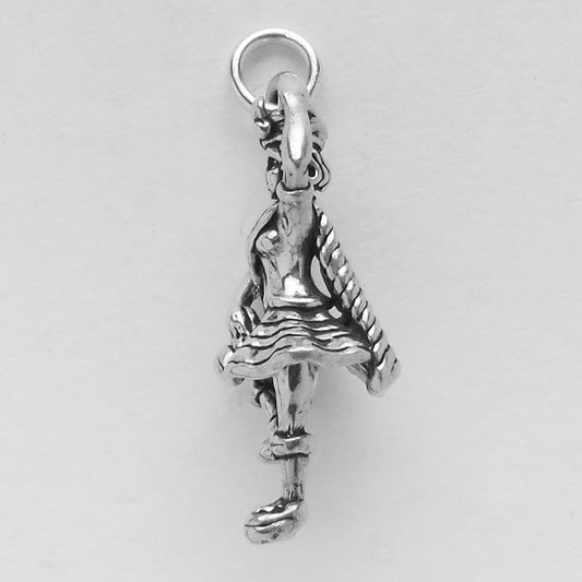 Scottish Highland Dancer Charm Sterling Silver Scotland Pendant