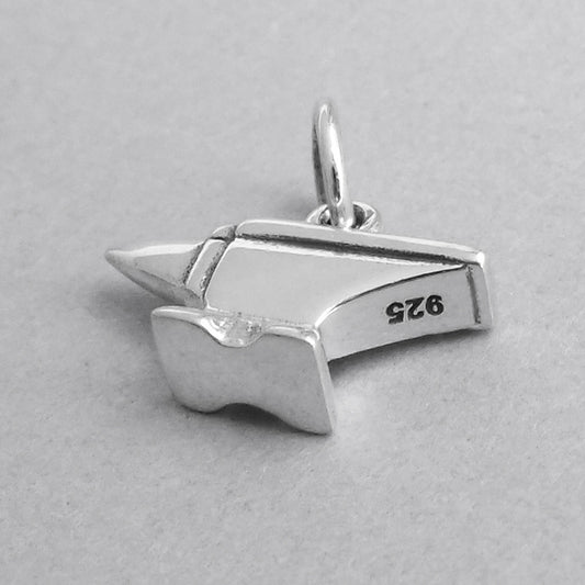 sterling silver farrier anvil charm