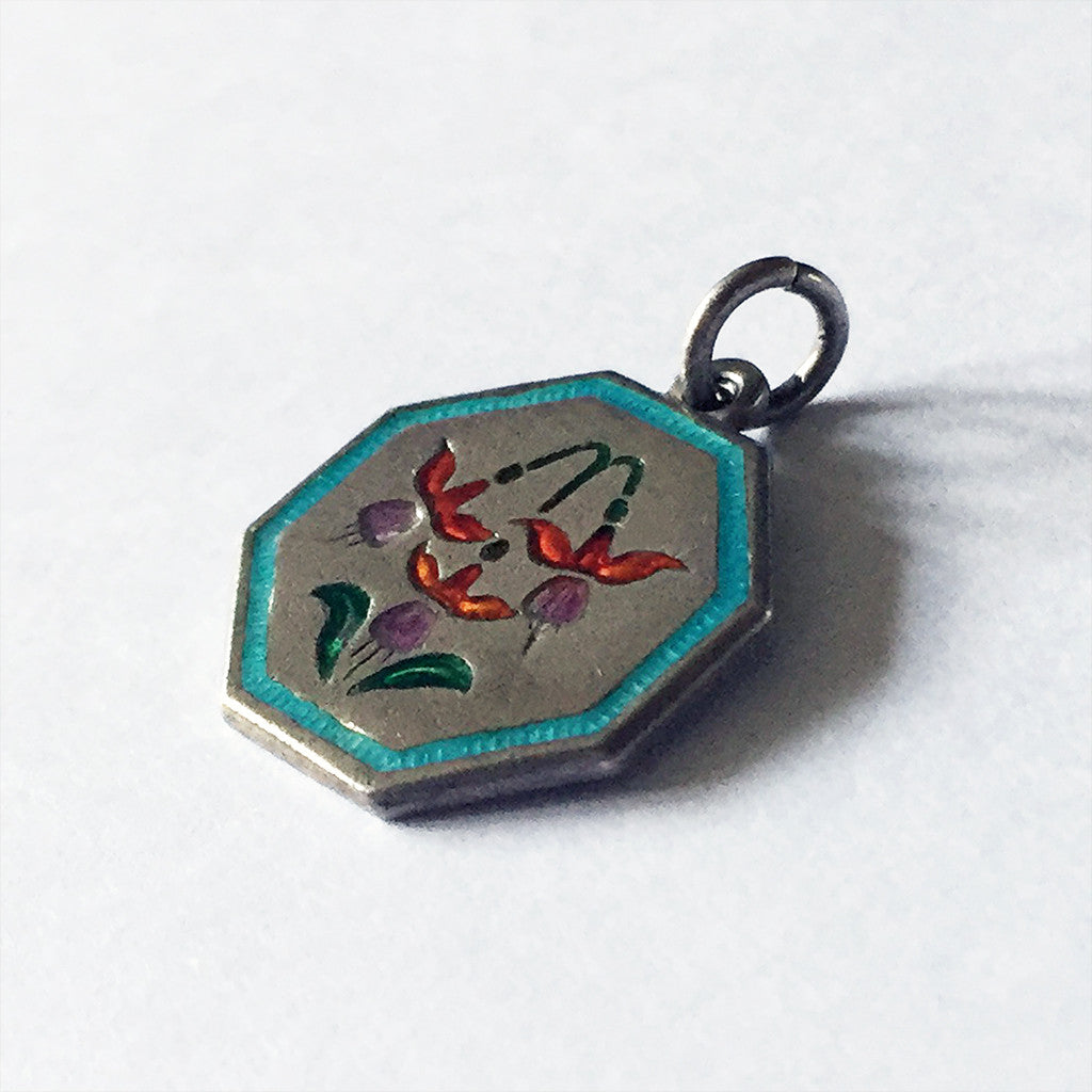 TLM July Fuchsias Flowers Charm Vintage Thomas L Mott