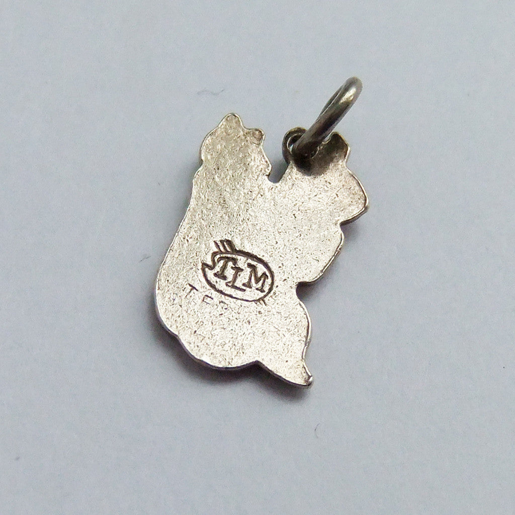 Thomas L Mott Rare Squirrel Charm Sterling Silver Enamel TLM