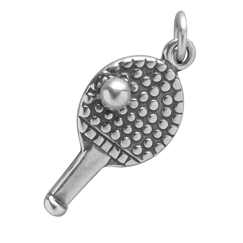table tennis bat and ball charm