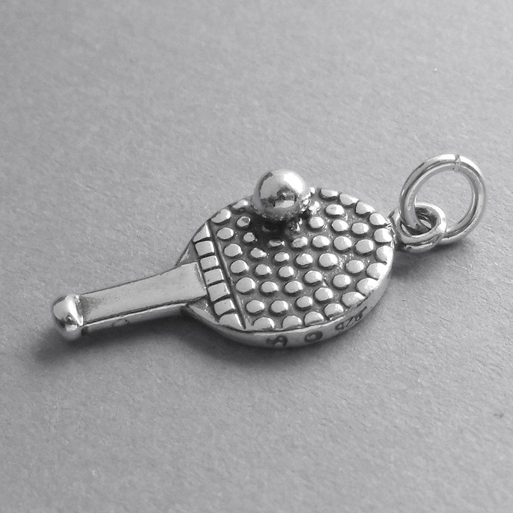 table tennis bat and ball charm