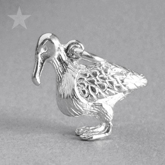 sterling silver standing albatross charm