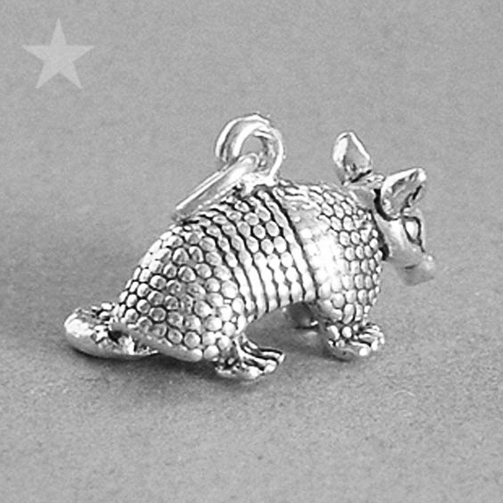 sterling silver armadillo charm