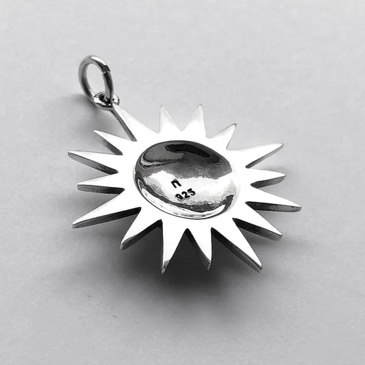Sun and Moon Charm Sterling Silver Pendant