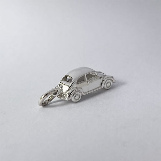 beetle car charm in sterling silver