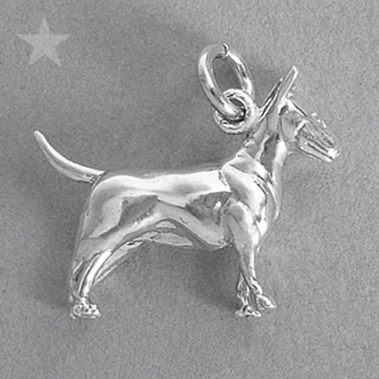 bull terrier pendant sterling silver