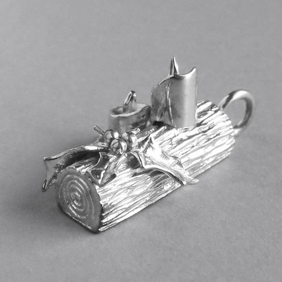 yule log charm — made to order