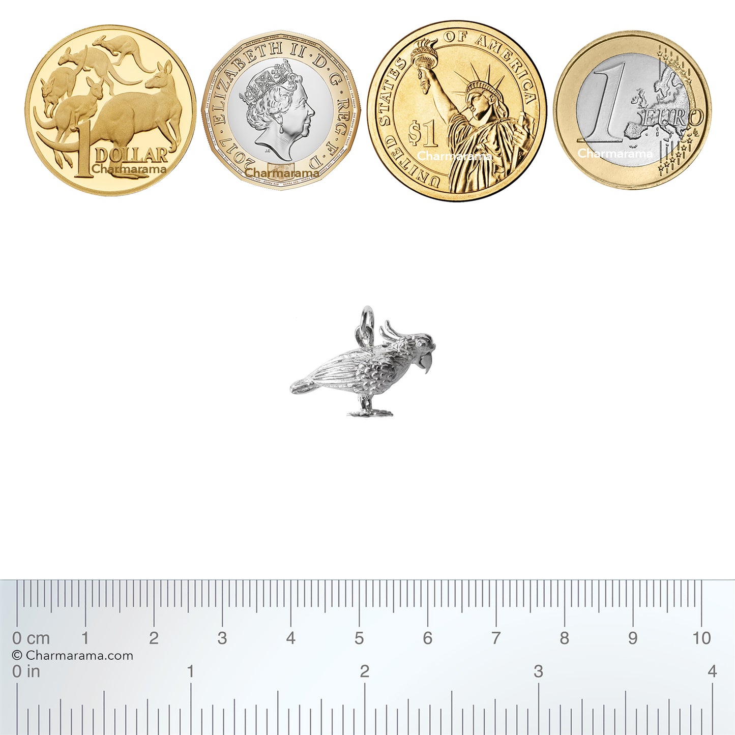 Australian cockatoo charm