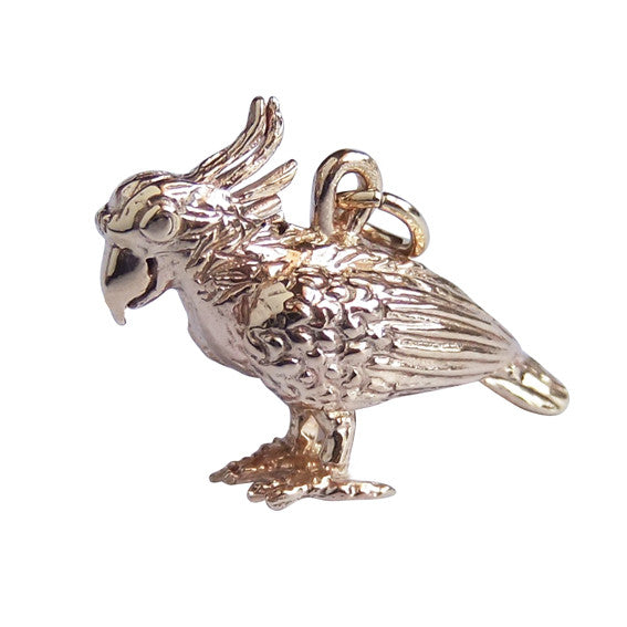 gold cockatoo charm