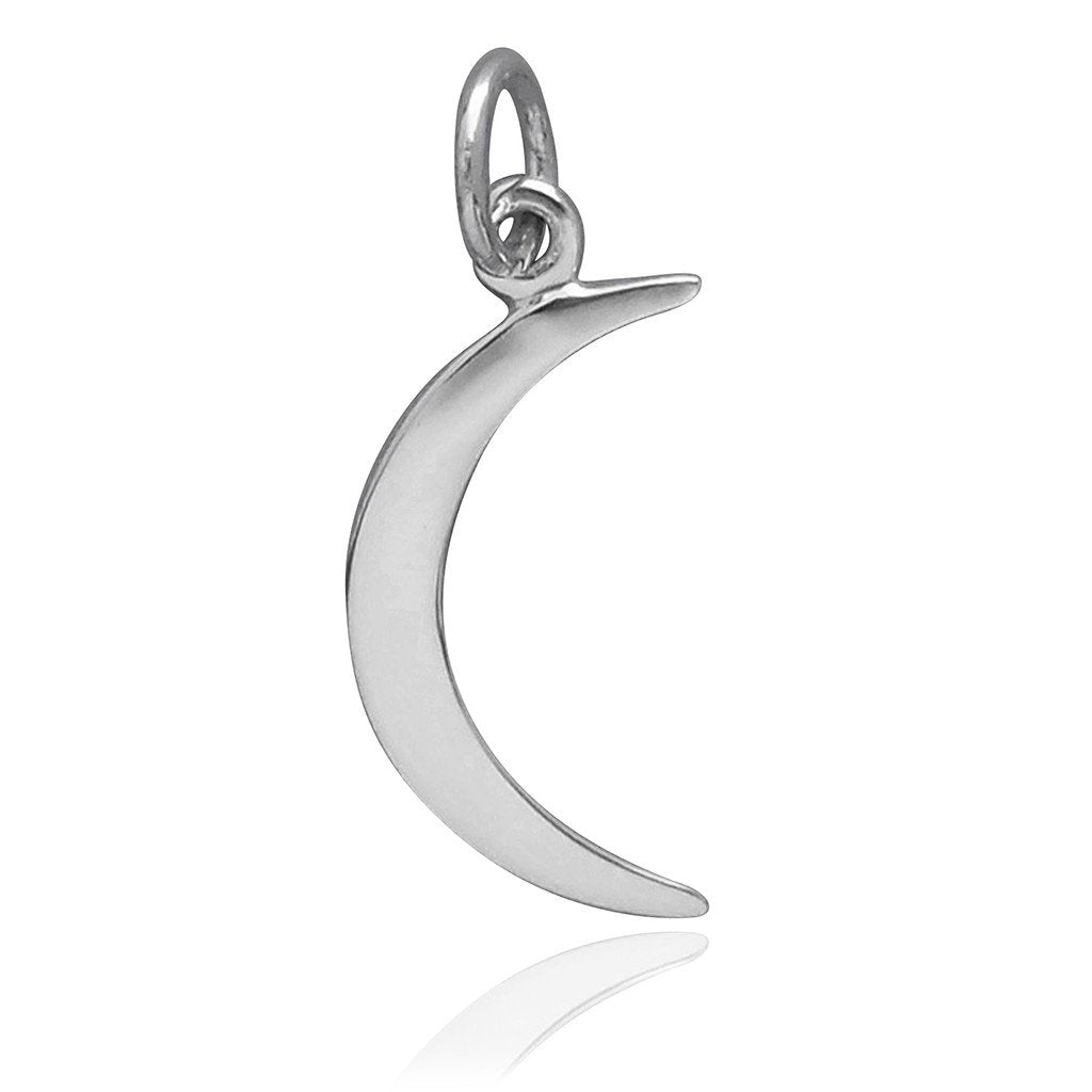 sterling silver crescent moon charm