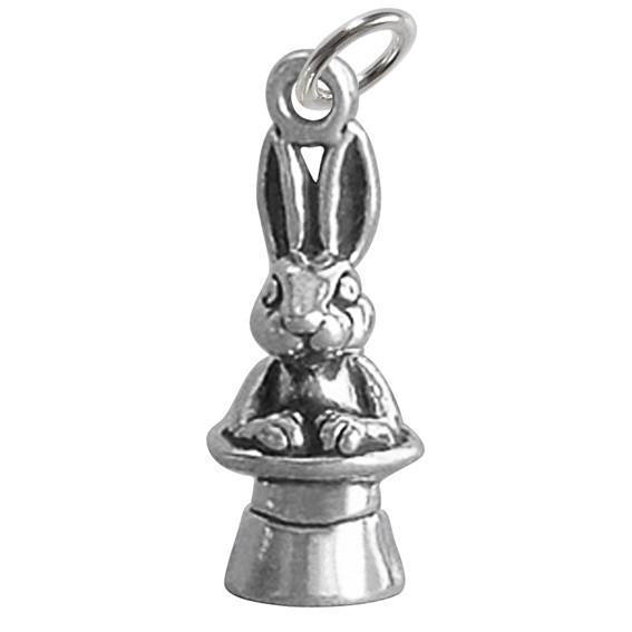 rabbit in hat charm