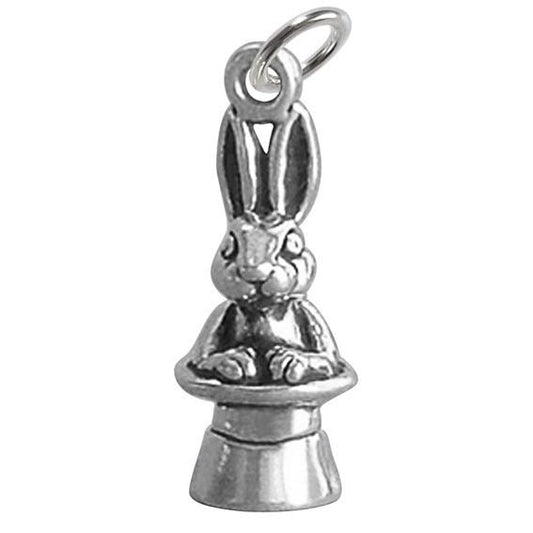 rabbit in hat charm