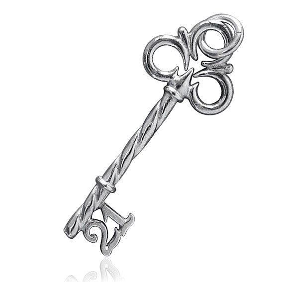 Sterling Silver 21 Key Charm