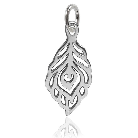 peacock feather charm
