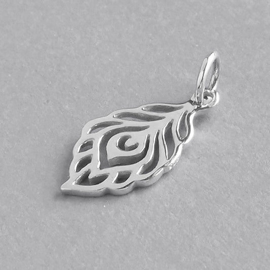 peacock feather charm