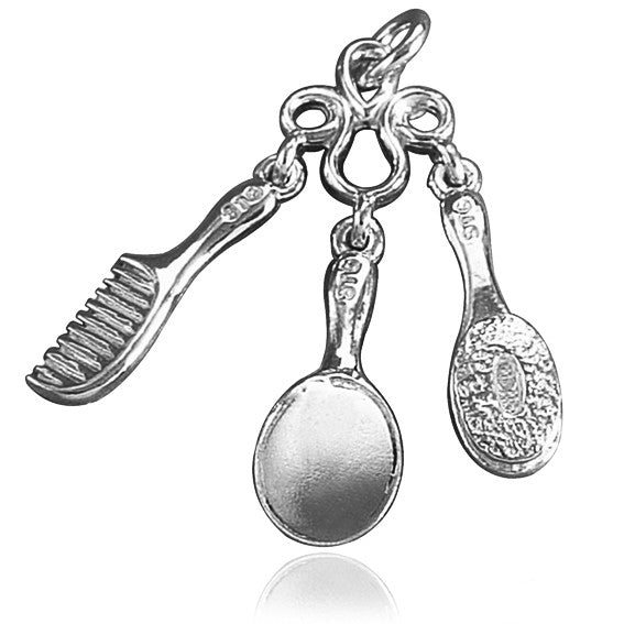 Brush Comb Mirror Set Charm