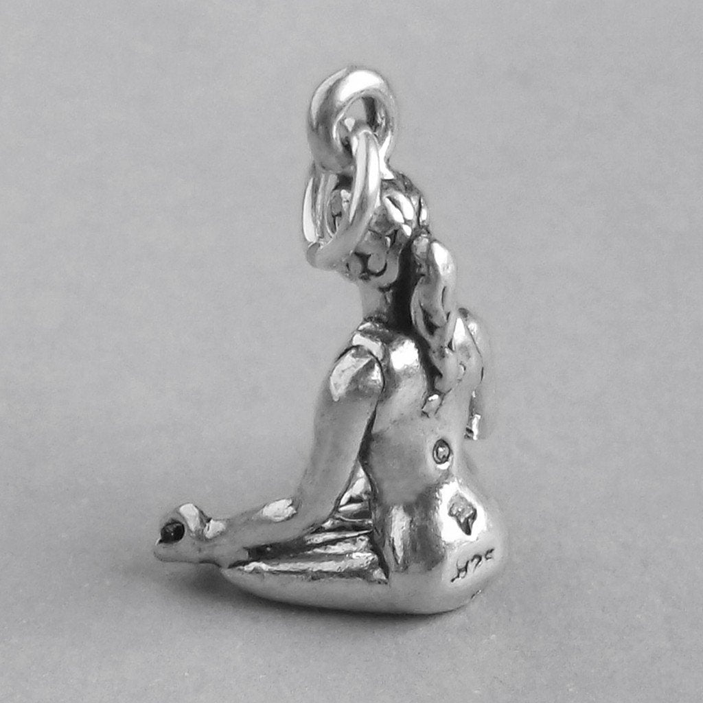 Silver yoga charm Charmarama Charms