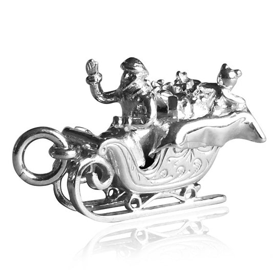 Santa Claus in Sleigh Charm