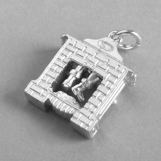 santa arriving charm