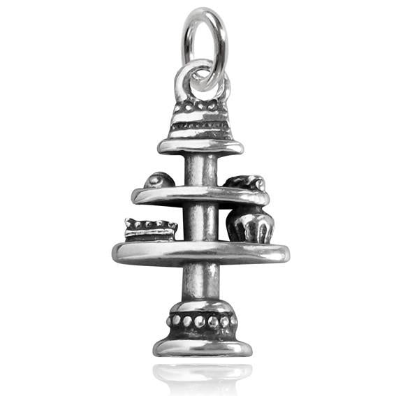 Sterling Silver Cake Stand Charm | Charmarama