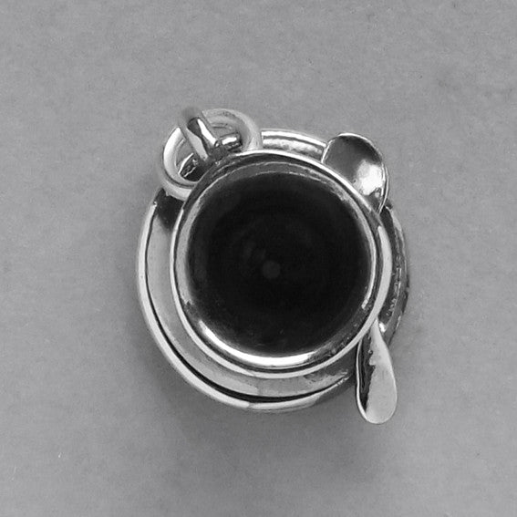 Sterling Silver Cup Saucer and Spoon Charm