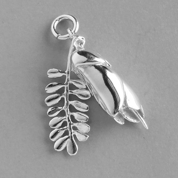 Kowhai Flower and Leaf Charm