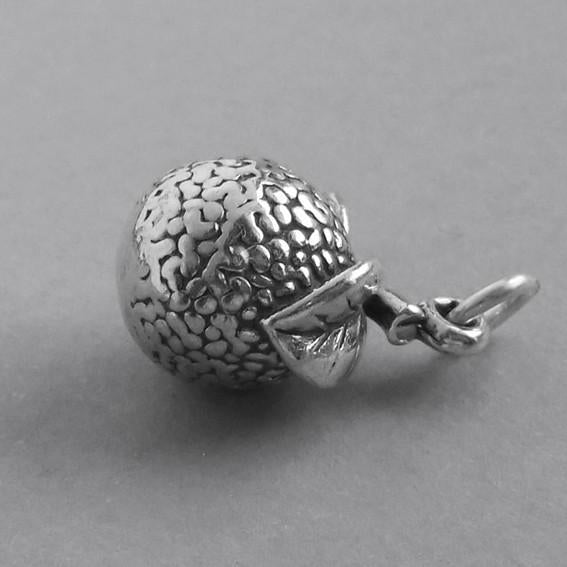 Orange charm sterling silver citrus fruit charm